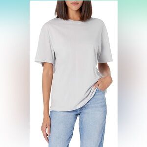 NWT The Drop Women's Lydia Short-Sleeve Loose Drop-Shoulder Jersey T-Shirt
